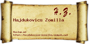 Hajdukovics Zomilla névjegykártya